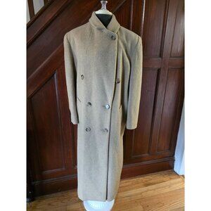 Jones New York Womens Double Breasted Wool Coat Size XL Brown